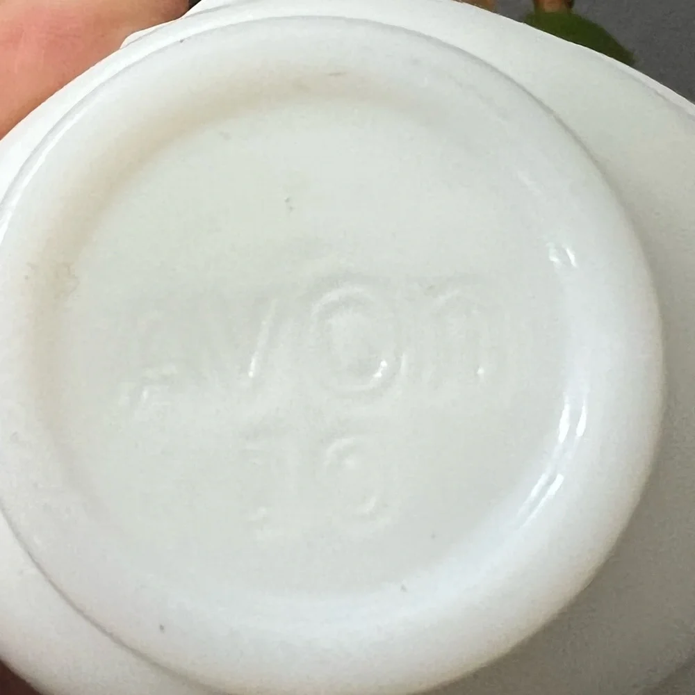 Owl Bird Bottle - Snow Bird - White Milk Glass - Avon